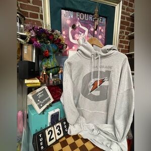GATORADE Vintage 80s Logo Retro Style Hooded Sweatshirt